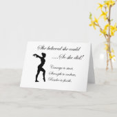 Gymnastiek Inspirerend Citaat Kaart (Gele Bloem)