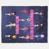 Gymnastiek is beter bij vrienden fleece deken (Voorkant (Horizontaal))