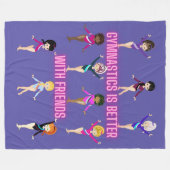 Gymnastiek is beter bij vrienden fleece deken (Voorkant (Horizontaal))