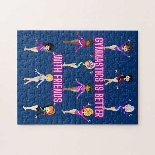Gymnastiek is beter bij vrienden legpuzzel (Horizontaal)