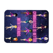 Gymnastiek is beter bij vrienden magneet (Horizontaal)