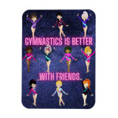 Gymnastiek is beter bij vrienden magneet (Verticaal)