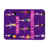 Gymnastiek is beter bij vrienden magneet (Horizontaal)