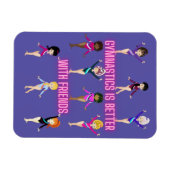 Gymnastiek is beter bij vrienden magneet (Horizontaal)