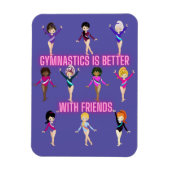 Gymnastiek is beter bij vrienden magneet (Verticaal)