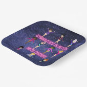 Gymnastiek is beter bij vrienden papieren bordje (Gebogen)