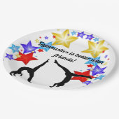 Gymnastiek is beter bij vrienden papieren bordje (Gekanteld)