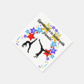 Gymnastiek is beter bij vrienden servet (Hoek)