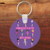 Gymnastiek is beter bij vrienden sleutelhanger (Voorkant)