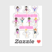 Gymnastiek is beter bij vrienden sticker (Vel)