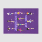 Gymnastiek is beter bij vrienden tissuepapier (Voorkant)