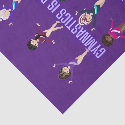 Gymnastiek is beter bij vrienden tissuepapier (Detail)