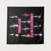 Gymnastiek is beter bij vrienden wandkleed (Voorkant (horizontaal))