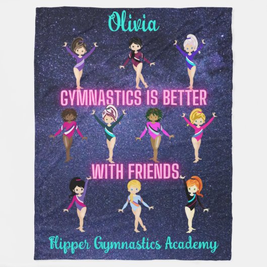 Gymnastiek is beter met gepersonaliseerde vrienden fleece deken (Voorkant)