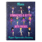 Gymnastiek is beter met gepersonaliseerde vrienden notitieboek (Voorkant)