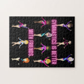Gymnastiek is beter met vrienden gymnastiek team legpuzzel (Horizontaal)