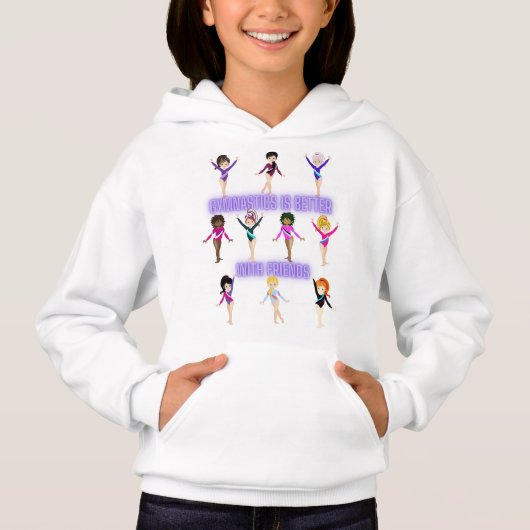 Gymnastiek is beter met vrienden Hoodie (Voorkant)