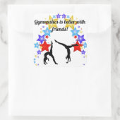 Gymnastiek is beter met vrienden Sticker (Tas)