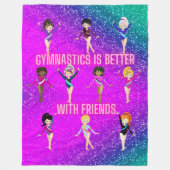 Gymnastiek is beter met vriendjes fleece deken (Voorkant)