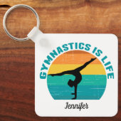 Gymnastiek is een prachtig leven met zonneschijn o sleutelhanger (Voorkant)