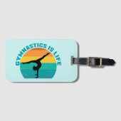 Gymnastiek is het Blauwgroen leven van de mooie Su Bagagelabel (Voorkant (horizontaal))