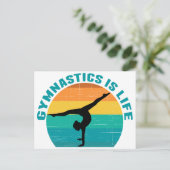 Gymnastiek is het Blauwgroen leven van de mooie Su Briefkaart (Staand voorkant)