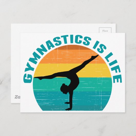 Gymnastiek is het Blauwgroen leven van de mooie Su Briefkaart (Voorkant / Achterkant)