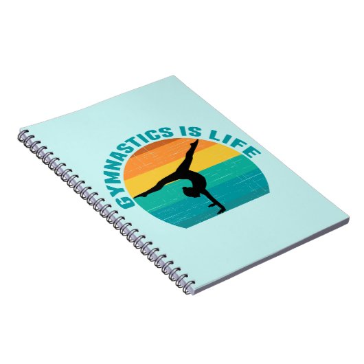 Gymnastiek is het Blauwgroen leven van de mooie Su Notitieboek (Rechterzijde)