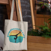 Gymnastiek is het Blauwgroen leven van de mooie Su Tote Bag