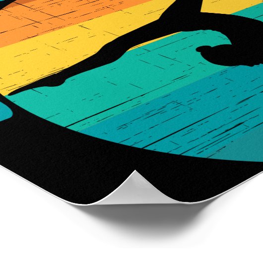 Gymnastiek is het leven mooie Sunset Gymnast Black Poster (Hoek)
