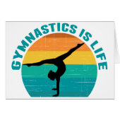 Gymnastiek is Kaart van de levendige zonnezondes (Voorkant Horizontaal)