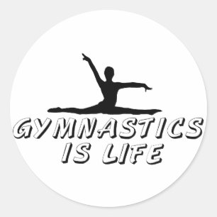 Gymnastiek is leven ronde sticker