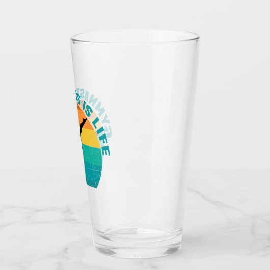 Gymnastiek is Life Cool Sunset Gymnast Glas (Links)