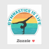 Gymnastiek is Life Cool Sunset Gymnast Sticker (Vel)
