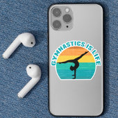 Gymnastiek is Life Cool Sunset Gymnast Sticker
