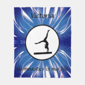 Gymnastiek is mijn leven Aangepaste Gymnast Balanc Fleece Deken (Voorkant)