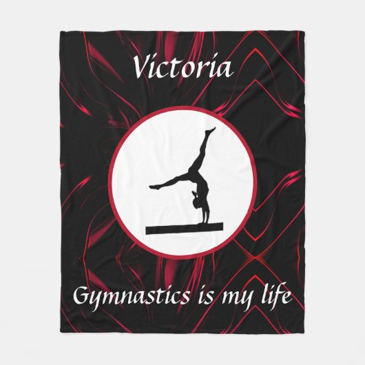 Gymnastiek is mijn leven Aangepaste Gymnast Balanc Fleece Deken (Voorkant)