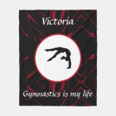 Gymnastiek is mijn leven - Custom Gymnast Tumble Fleece Deken (Voorkant)