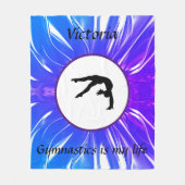 Gymnastiek is mijn leven - Custom Gymnast Tumble Fleece Deken (Voorkant)