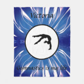 Gymnastiek is mijn leven - Custom Gymnast Tumble Fleece Deken (Voorkant)