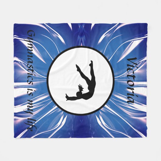 Gymnastiek is mijn leven - Custom Gymnast Tumble Fleece Deken (Voorkant (Horizontaal))