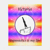 Gymnastiek is mijn leven - Custom Gymnast Uneven B Fleece Deken (Voorkant)