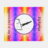 Gymnastiek is mijn leven - Custom Gymnast Uneven B Fleece Deken (Voorkant (Horizontaal))