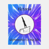 Gymnastiek is mijn leven - Custom Gymnast Uneven B Fleece Deken (Voorkant)