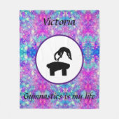 Gymnastiek is mijn leven - Custom Gymnast Vault Fleece Deken (Voorkant)