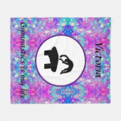 Gymnastiek is mijn leven - Custom Gymnast Vault Fleece Deken (Voorkant (Horizontaal))