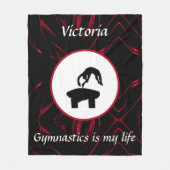 Gymnastiek is mijn leven - Custom Gymnast Vault Fleece Deken (Voorkant)