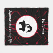 Gymnastiek is mijn leven - Custom Gymnast Vault Fleece Deken (Voorkant (Horizontaal))