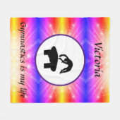 Gymnastiek is mijn leven - Custom Gymnast Vault Fleece Deken (Voorkant (Horizontaal))