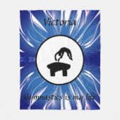 Gymnastiek is mijn leven - Custom Gymnast Vault Fleece Deken (Voorkant)